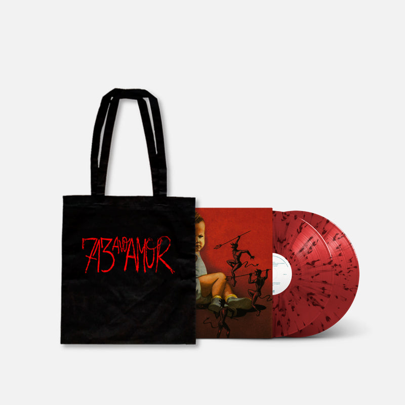 713avo AMOR. Horrores Varios de La Estupidez Actual 2LP (Rojosangre con Splatter Negro) + Totebag BUNDLE