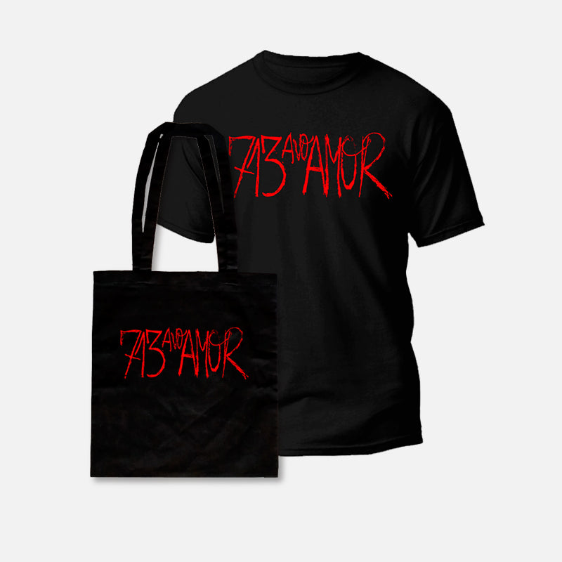 713avo AMOR. Logo Rojo. Totebag + T-shirt (BUNDLE)