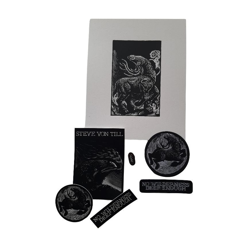 STEVE VON TILL. Stickers + Pin +Patches + Art Print with DL Code (Bundle)