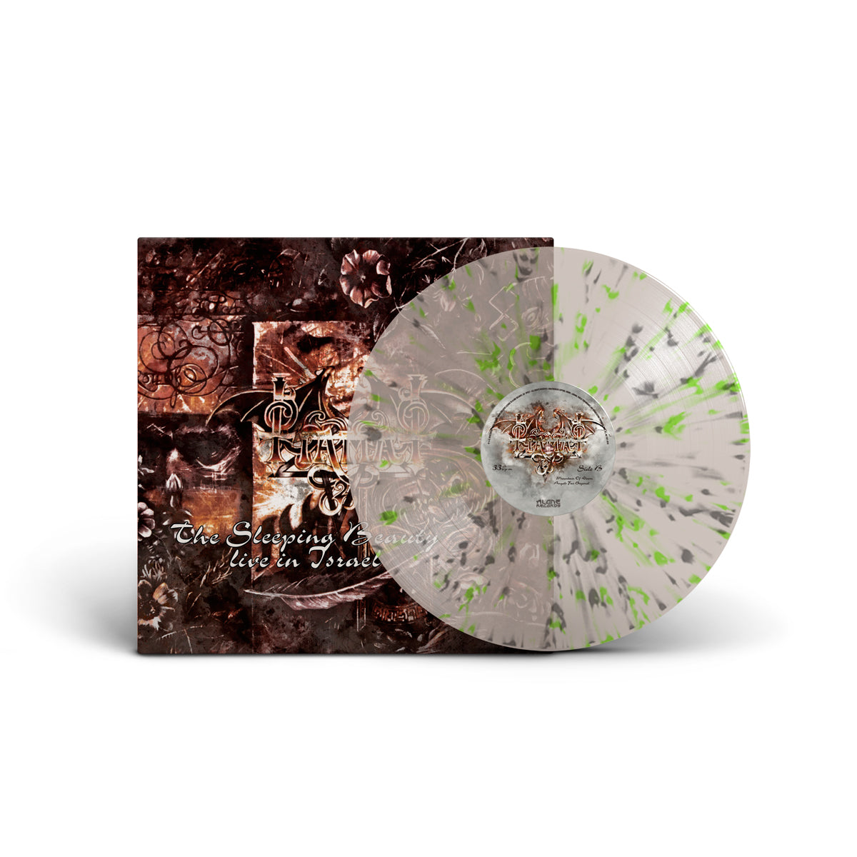 TIAMAT. The Sleeping Beauty - Live In Israel LP (Milky Clear w/ Mint and Grey Splatter)