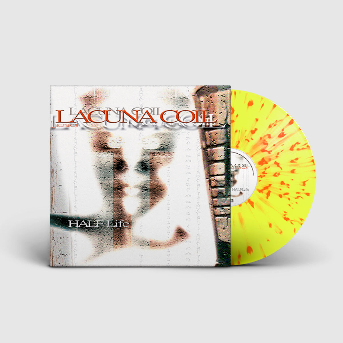 LACUNA COIL. Halflife EP (Highlighter yellow + speckles oxblood)