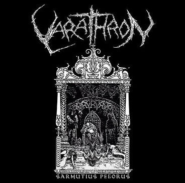 VARATHRON. Sarmutius pegorus White w/ silkscreen Black LP